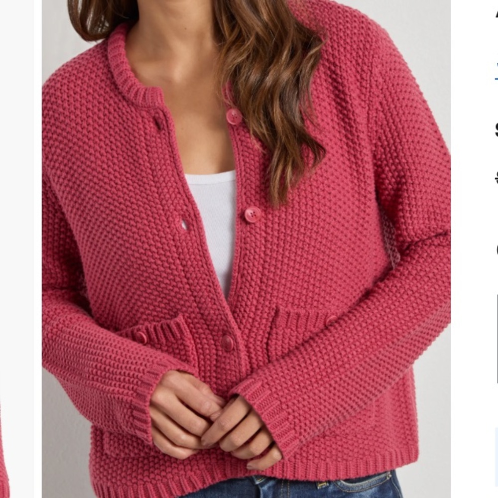 NWT Splendid Women’s Andrea Cropped Cardigan Size L